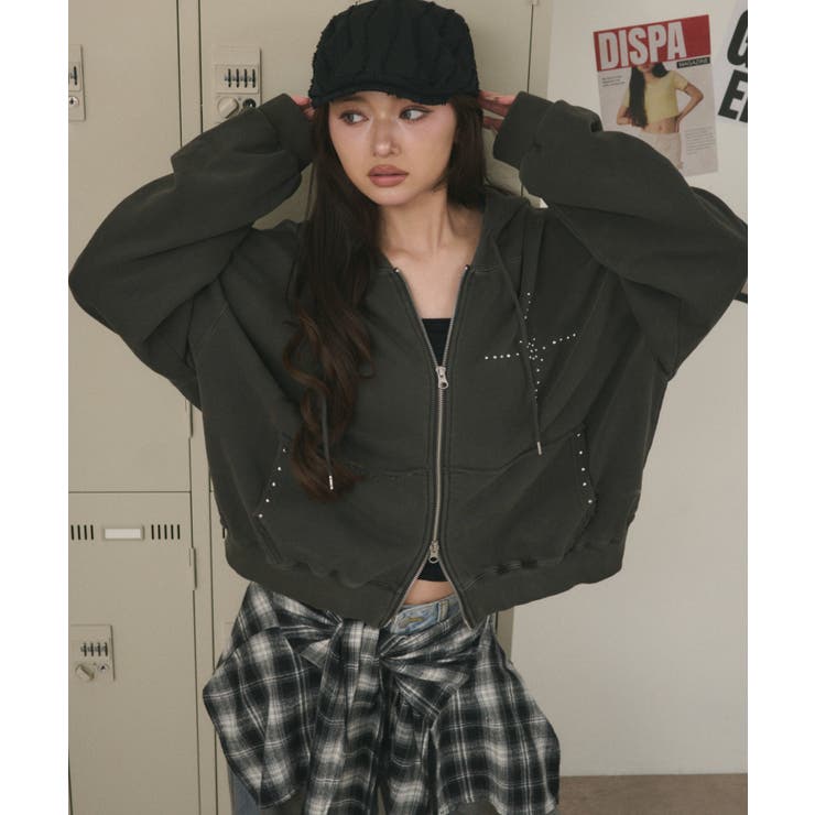 スタッズダブルジップパーカー[品番：WG010097994]｜WEGO【WOMEN