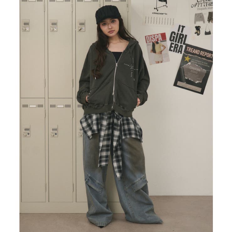スタッズダブルジップパーカー[品番：WG010097994]｜WEGO【WOMEN