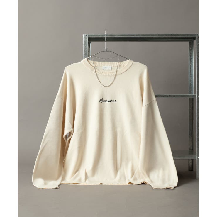 オフホワイト | アクセ付きワンポイントニットプルオーバー(LS) | WEGO【MEN】