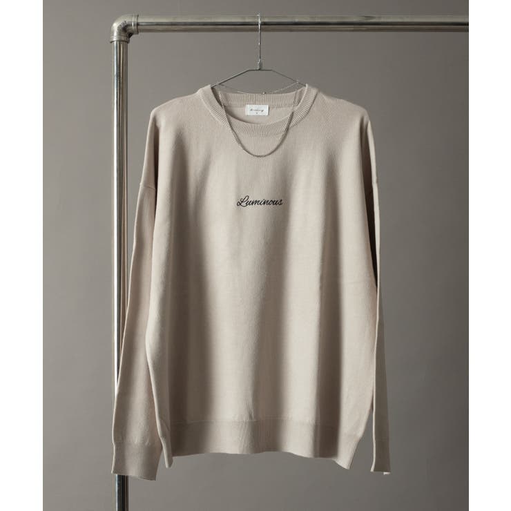 グレー | アクセ付きワンポイントニットプルオーバー(LS) | WEGO【MEN】