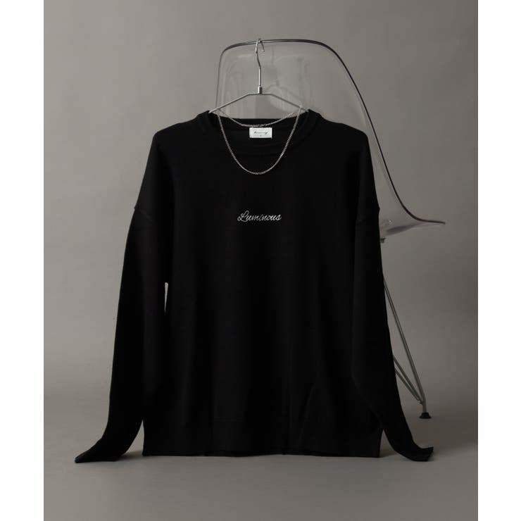 ブラック | アクセ付きワンポイントニットプルオーバー(LS) | WEGO【MEN】