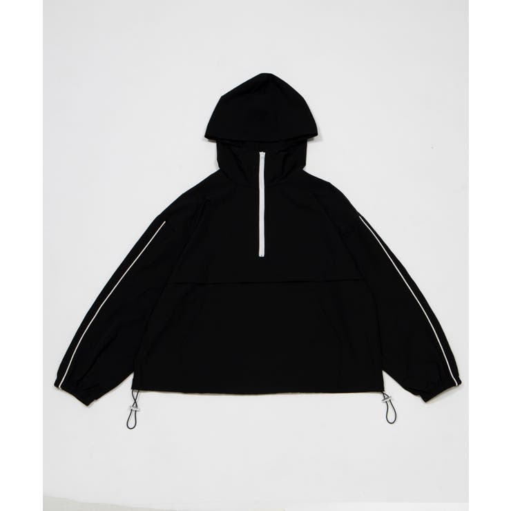 ブラック | ラッシュガードラインアノラックパーカー | WEGO【WOMEN】