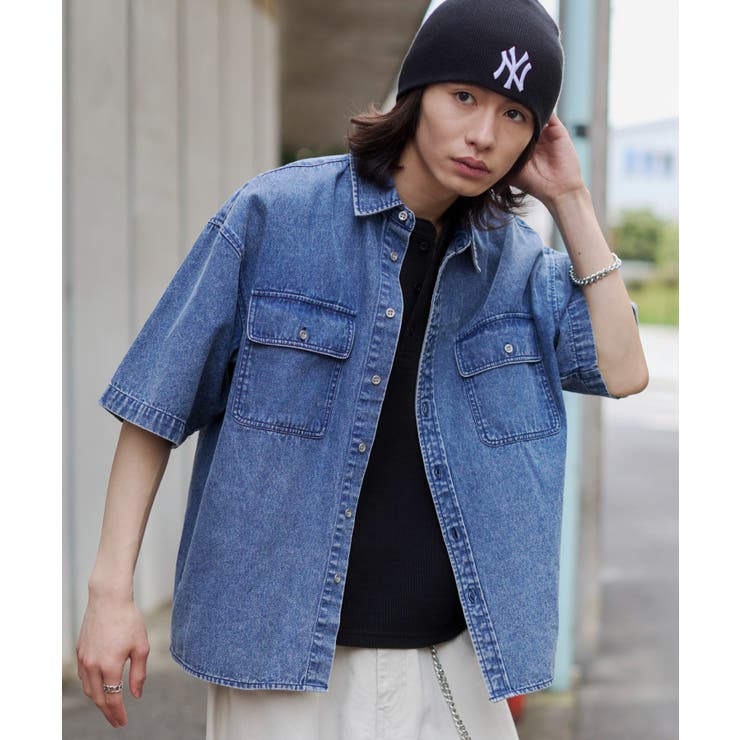 カラーデニムシャツ(SS) | WEGO【MEN】 | 詳細画像1 