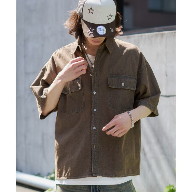 ブラウンその他 | カラーデニムシャツ(SS) | WEGO【MEN】