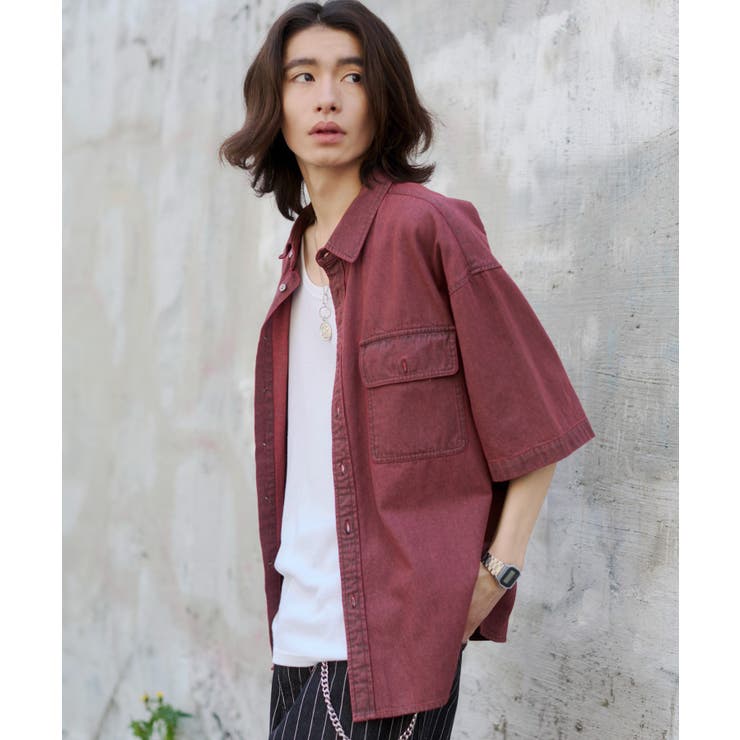 カラーデニムシャツ(SS) | WEGO【MEN】 | 詳細画像19 