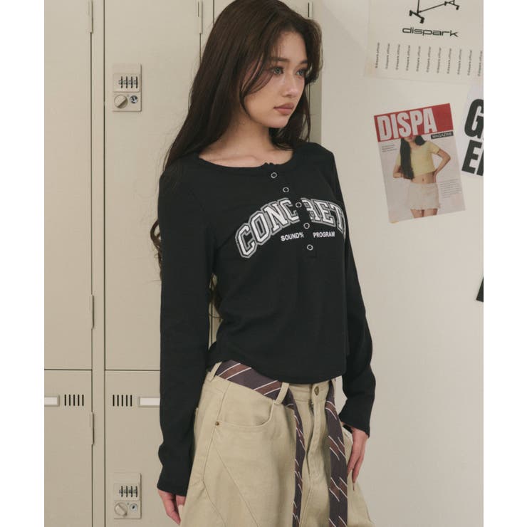 ヘンリーネックロゴトップ | WEGO【WOMEN】 | 詳細画像5 