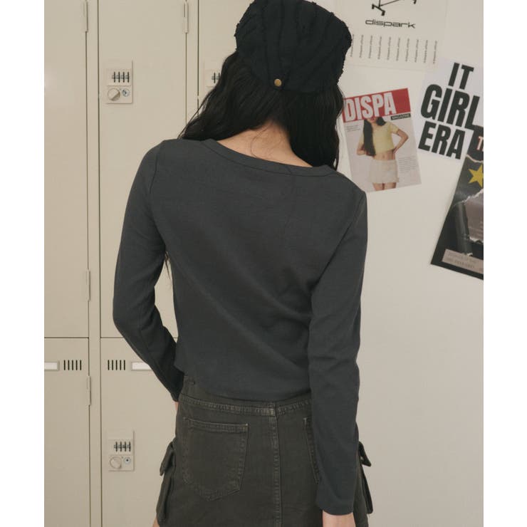 ヘンリーネックロゴトップ | WEGO【WOMEN】 | 詳細画像8 