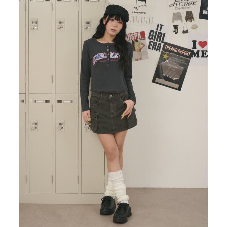 ヘンリーネックロゴトップ | WEGO【WOMEN】 | 詳細画像9 