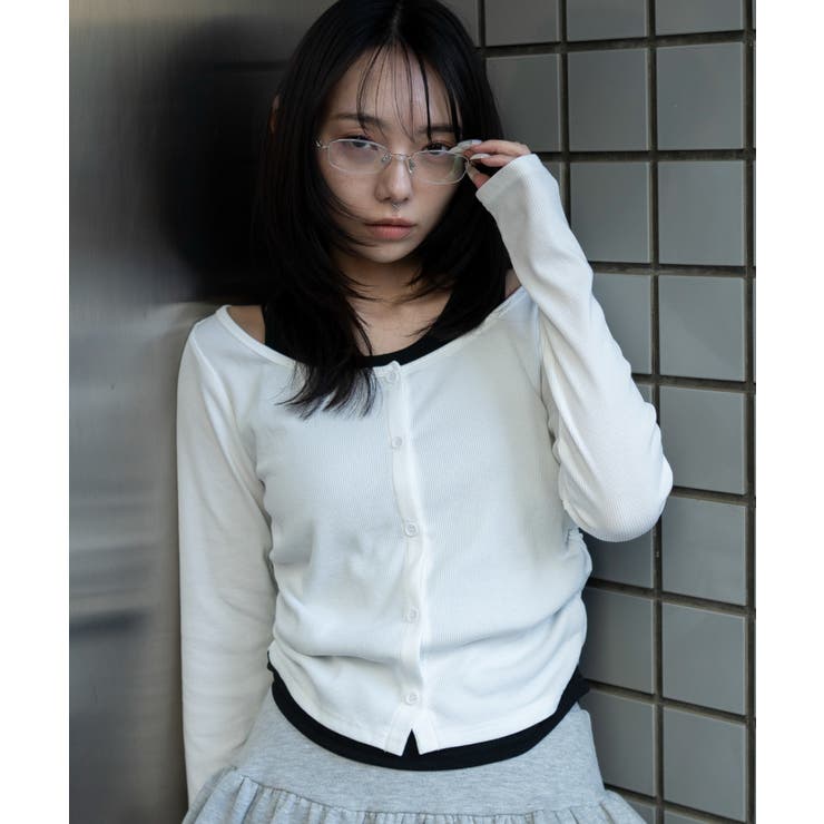 カーデドッキングレイヤードロンT | WEGO【WOMEN】 | 詳細画像1 