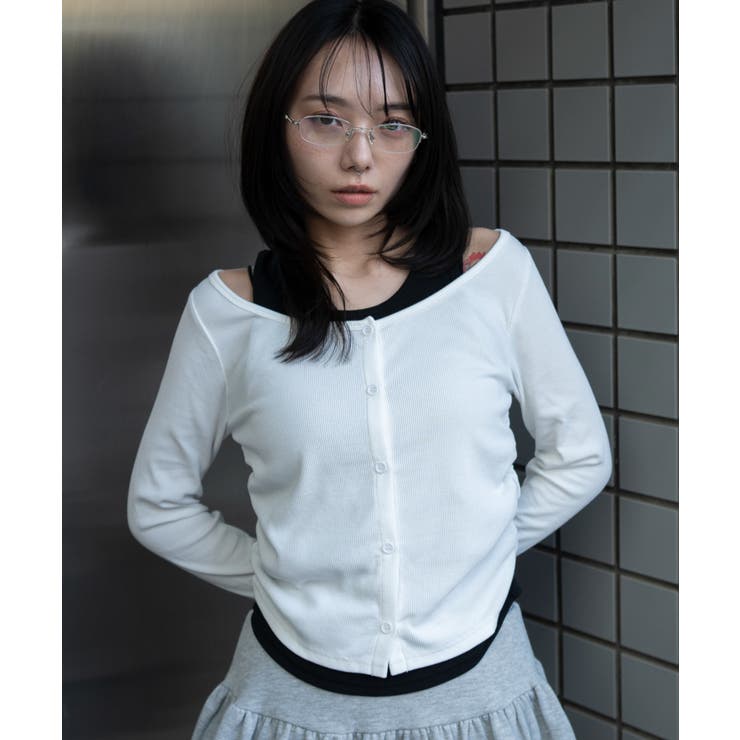 カーデドッキングレイヤードロンT | WEGO【WOMEN】 | 詳細画像9 