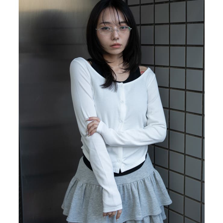 カーデドッキングレイヤードロンT | WEGO【WOMEN】 | 詳細画像10 