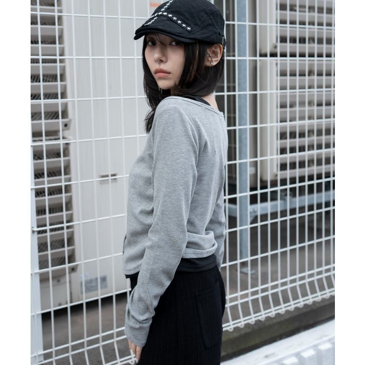 カーデドッキングレイヤードロンT | WEGO【WOMEN】 | 詳細画像15 