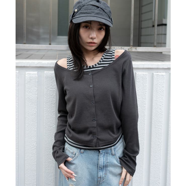 カーデドッキングレイヤードロンT | WEGO【WOMEN】 | 詳細画像17 