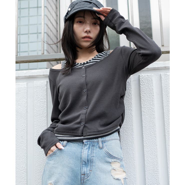 カーデドッキングレイヤードロンT | WEGO【WOMEN】 | 詳細画像20 