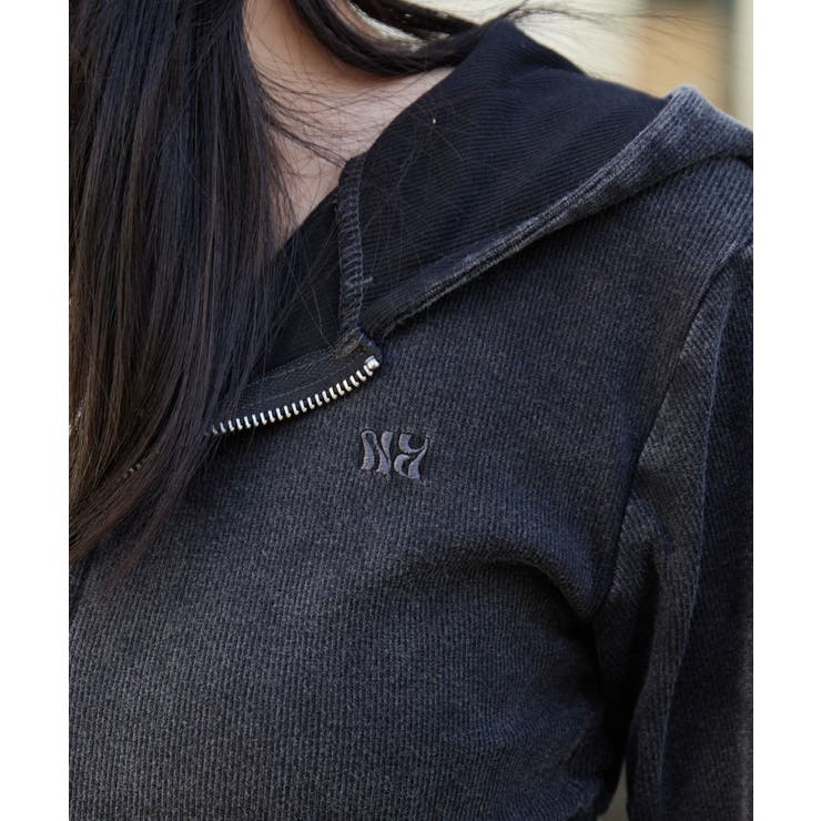 リブジップパーカー | WEGO【WOMEN】 | 詳細画像8 