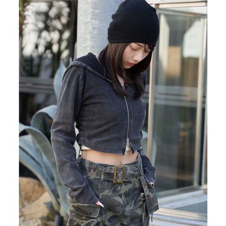 リブジップパーカー | WEGO【WOMEN】 | 詳細画像14 