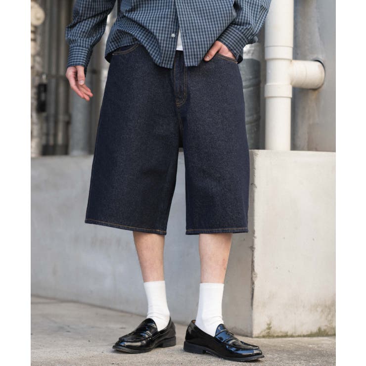 デニムインディゴ | スーパーバギーデニムショーツ | WEGO【MEN】