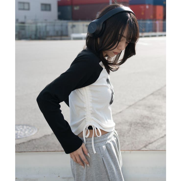 サイドドロストキーネックロンT | WEGO【WOMEN】 | 詳細画像12 