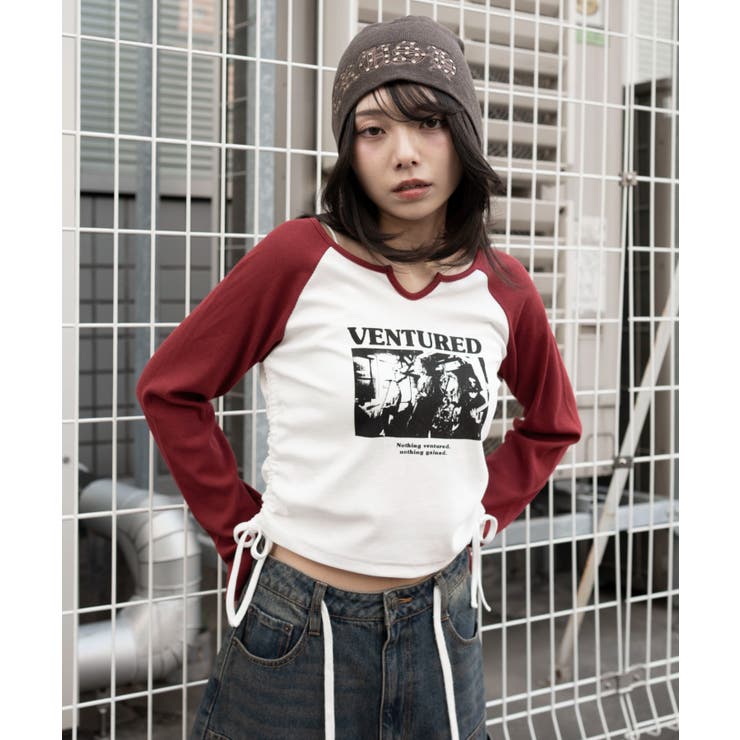 サイドドロストキーネックロンT | WEGO【WOMEN】 | 詳細画像16 
