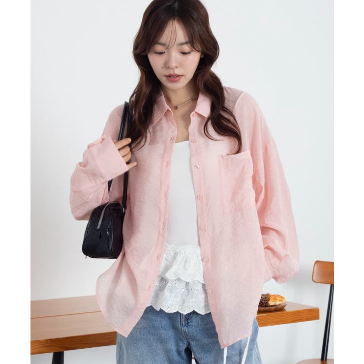 ピンク | シアーシャツ | WEGO【WOMEN】