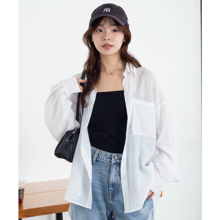 ホワイト | シアーシャツ | WEGO【WOMEN】