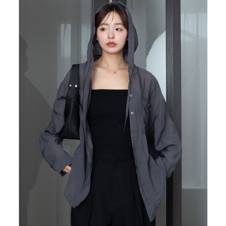シアーフードシャツ | WEGO【WOMEN】 | 詳細画像23 