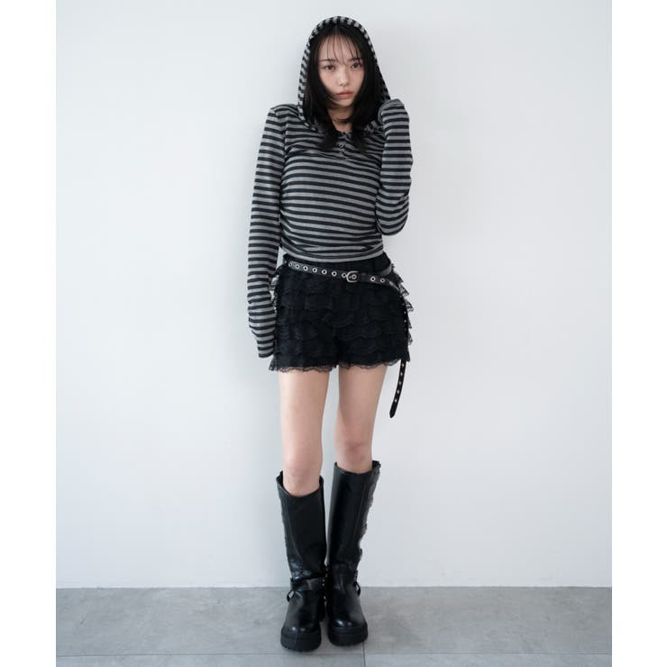 ヘンリーネックフードロンT | WEGO【WOMEN】 | 詳細画像3 