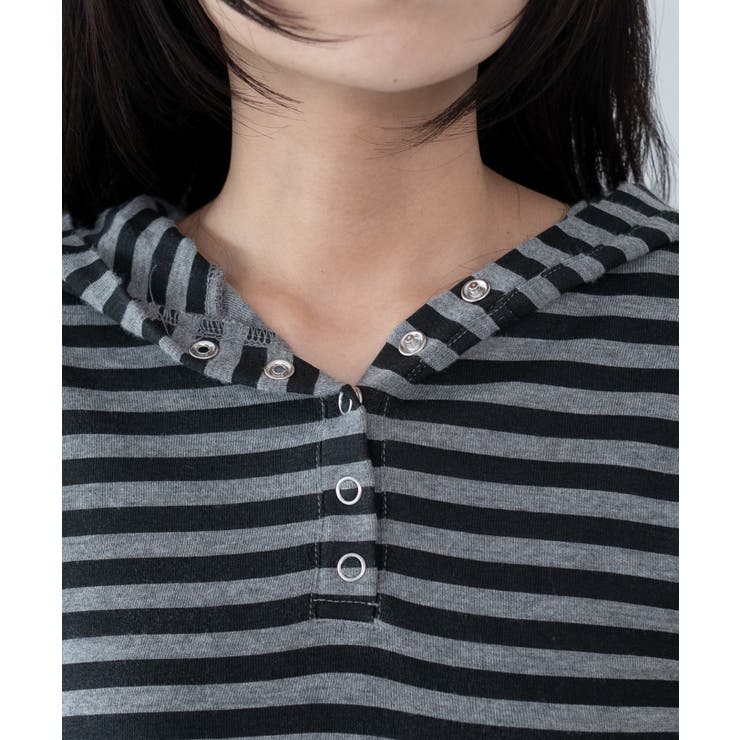 ヘンリーネックフードロンT | WEGO【WOMEN】 | 詳細画像6 