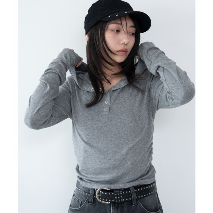 ヘンリーネックフードロンT | WEGO【WOMEN】 | 詳細画像7 