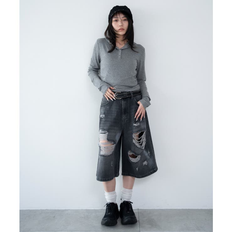 ヘンリーネックフードロンT | WEGO【WOMEN】 | 詳細画像10 