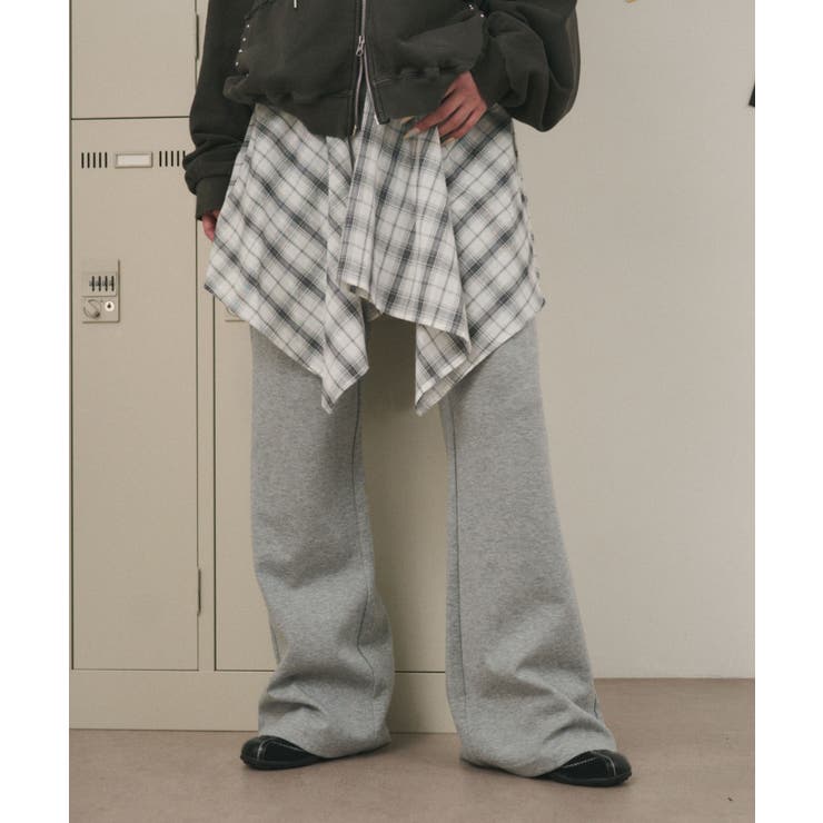 ホワイト | フェイクレイヤードフレアパンツ | WEGO【WOMEN】