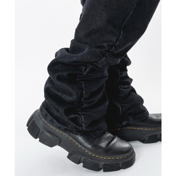 シャーリングフレアデニムスキニーパンツ | WEGO【MEN】 | 詳細画像8 