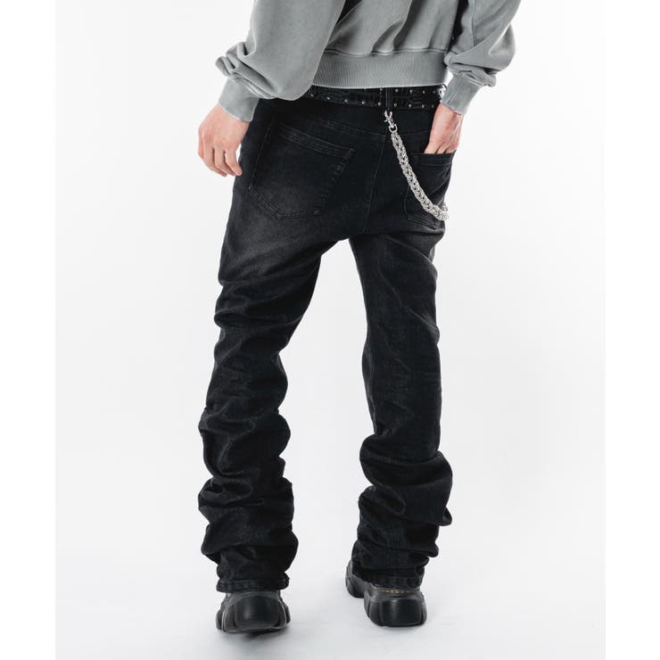 シャーリングフレアデニムスキニーパンツ | WEGO【MEN】 | 詳細画像11 