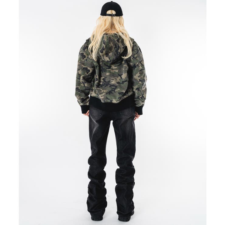 シャーリングフレアデニムスキニーパンツ | WEGO【MEN】 | 詳細画像33 