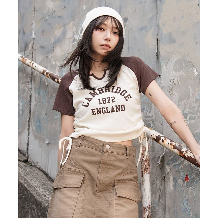 柄4 | キーネックサイドレースアップちびT | WEGO【WOMEN】