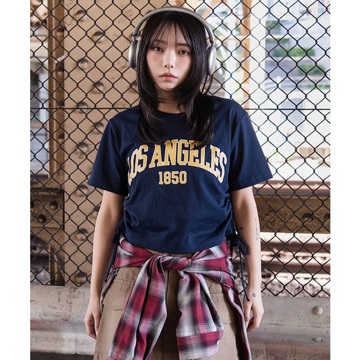 柄2 | グラフィックサイドリボンドロストショートT | WEGO【WOMEN】