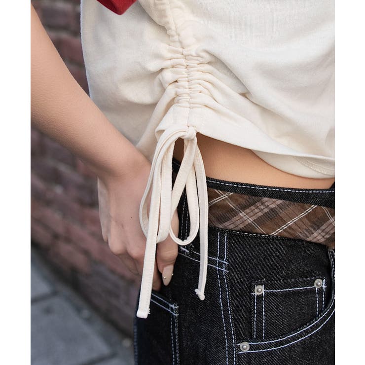 グラフィックサイドリボンドロストショートT | WEGO【WOMEN】 | 詳細画像6 