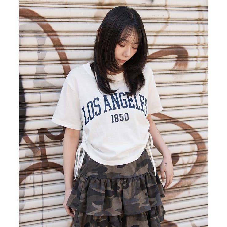 グラフィックサイドリボンドロストショートT | WEGO【WOMEN】 | 詳細画像10 