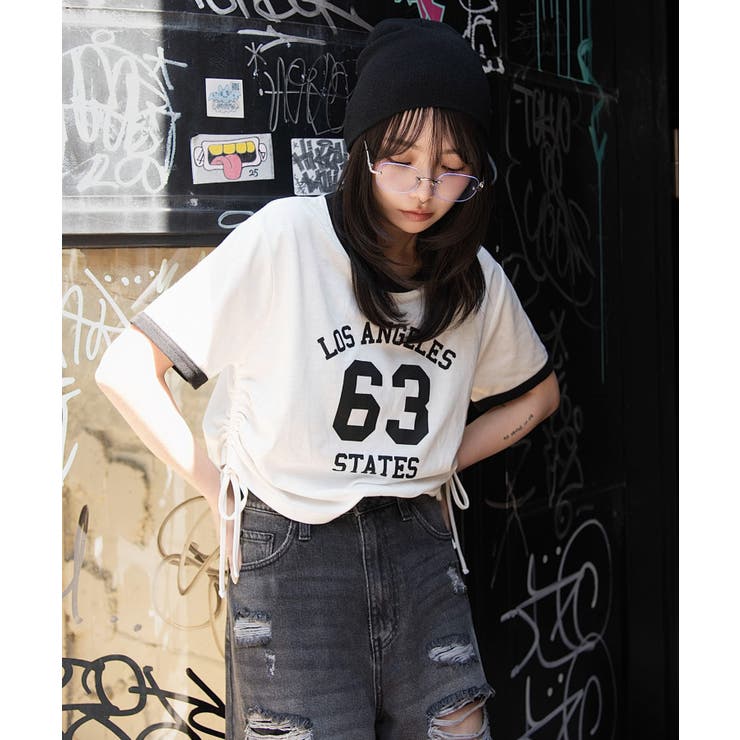 グラフィックサイドリボンドロストショートT | WEGO【WOMEN】 | 詳細画像22 