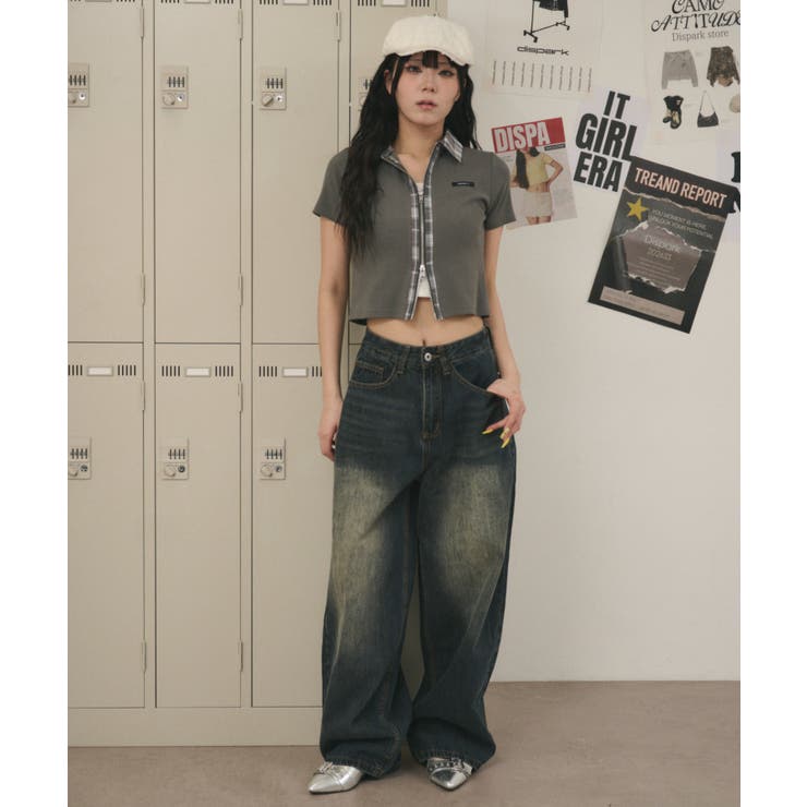 バックベルトクロスバギーデニム | WEGO【WOMEN】 | 詳細画像6 