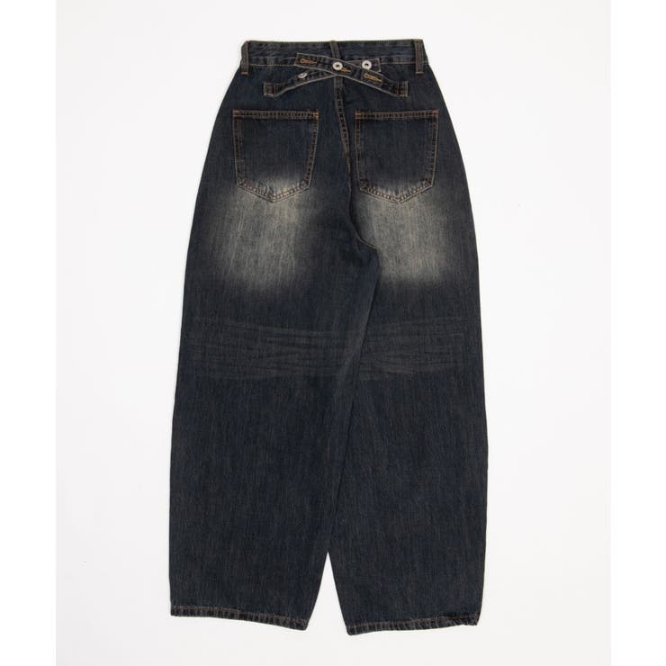 バックベルトクロスバギーデニム | WEGO【WOMEN】 | 詳細画像8 