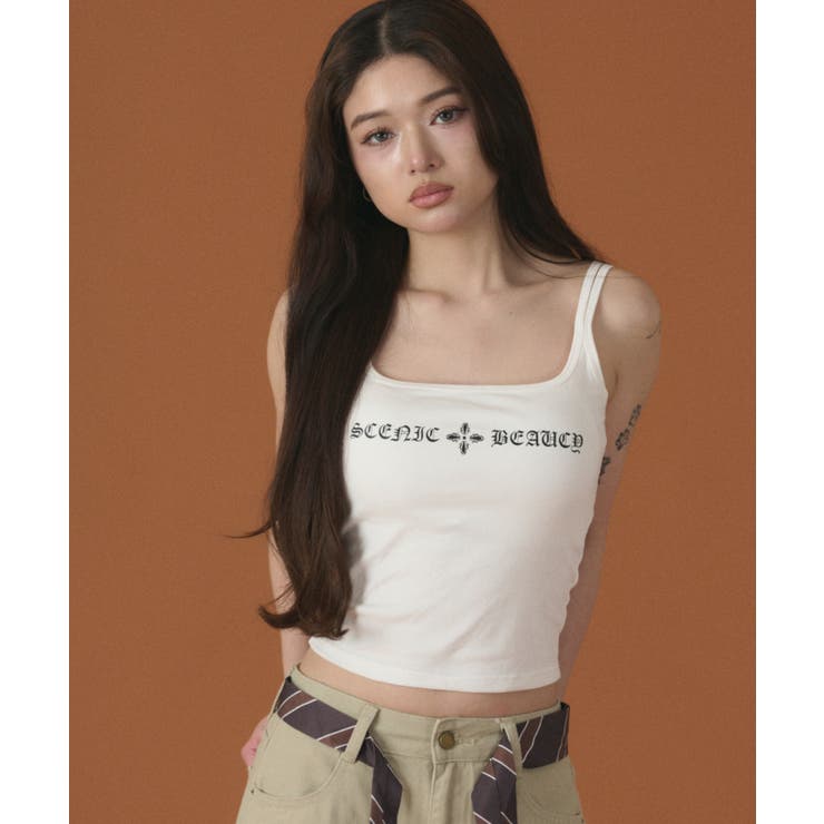 ダブルストラップロゴキャミ | WEGO【WOMEN】 | 詳細画像4 