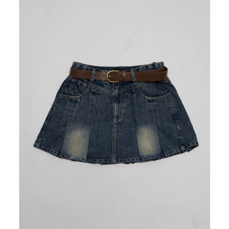 ベルト付きウォッシュドデニムミニスカパン | WEGO【WOMEN】 | 詳細画像10 