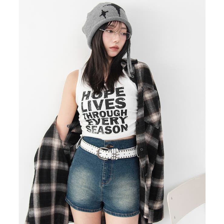ホワイト | デザイングラフィックカップインタンク | WEGO【WOMEN】