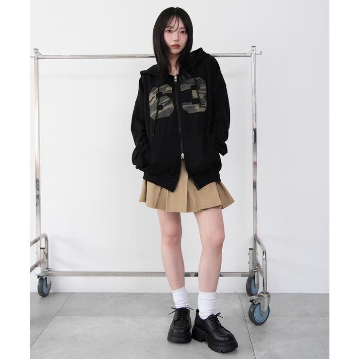 カモフラナンバリングジップパーカー | WEGO【WOMEN】 | 詳細画像22 