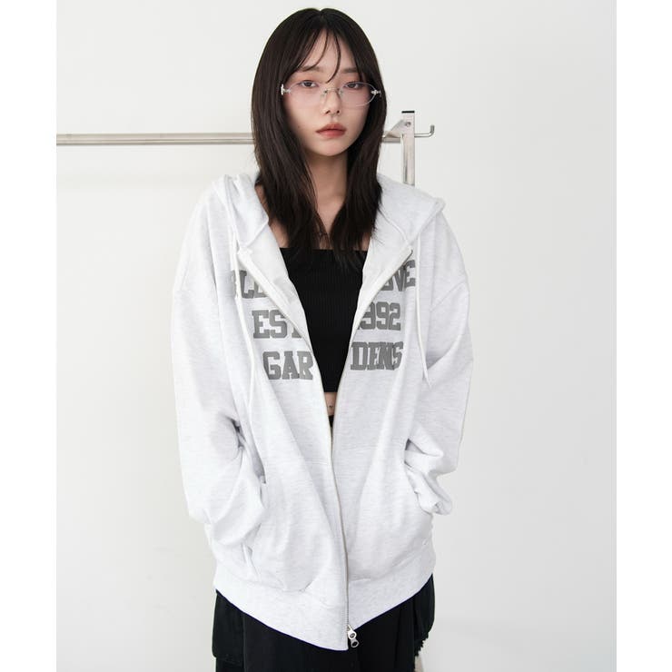 発泡ロゴジップパーカー | WEGO【WOMEN】 | 詳細画像10 