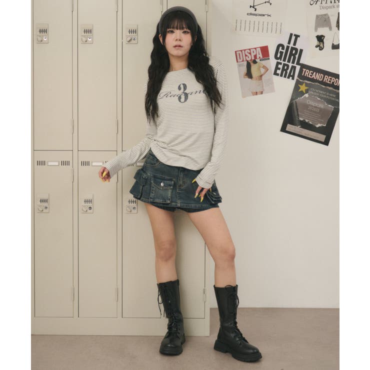 ボーダーグラフィックトップ | WEGO【WOMEN】 | 詳細画像6 