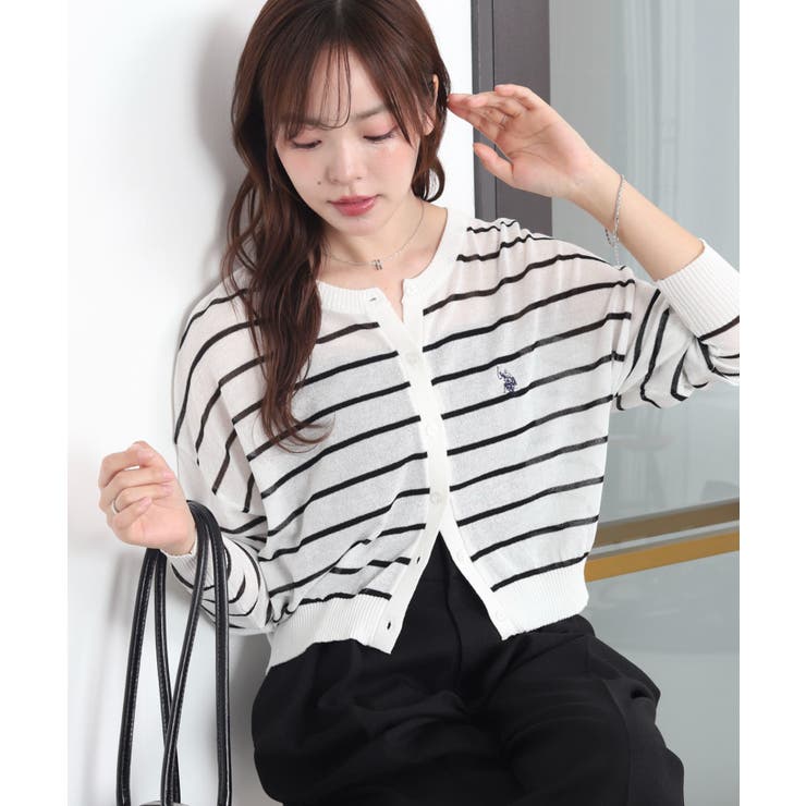 ホワイトボーダー | U.S. POLO ASSN.別注 シアーカーデ | WEGO【WOMEN】