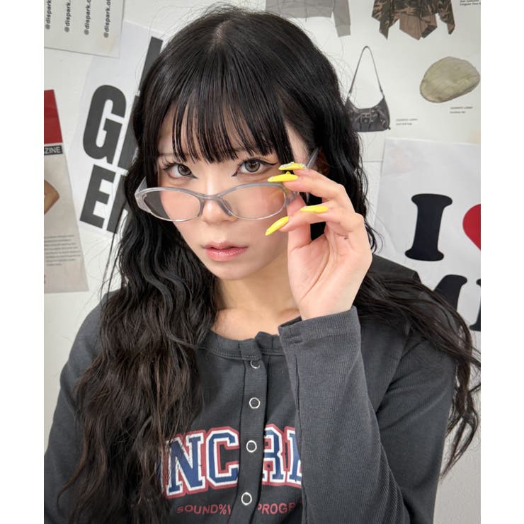 ライトグレー | クリアフレームブローアイウェア | WEGO【MEN】
