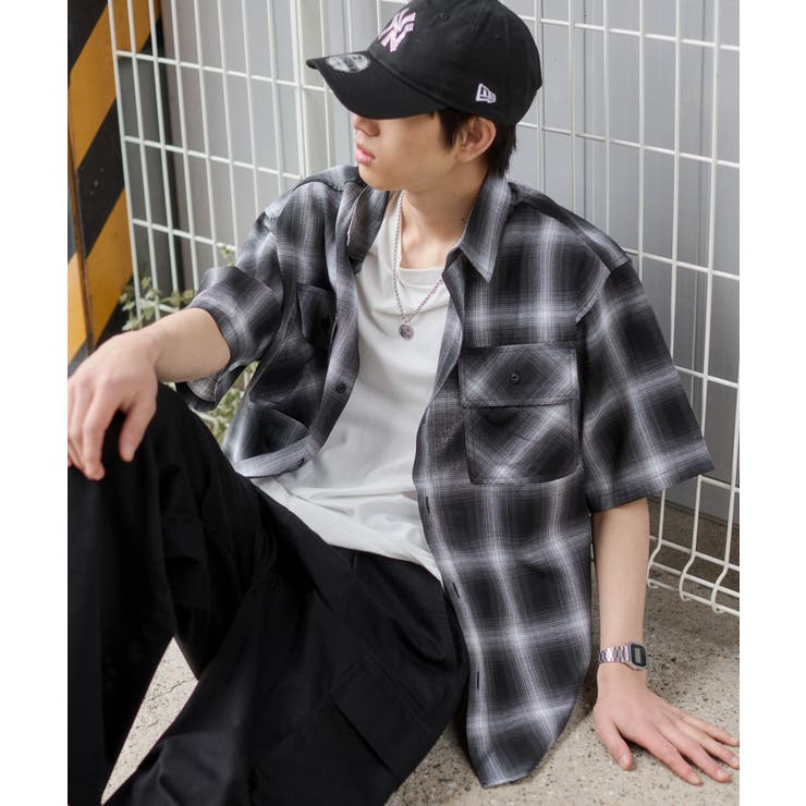 オンブレチェックシャツ(SS) | WEGO【MEN】 | 詳細画像1 